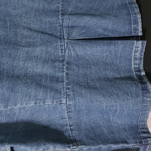 Keren Hart. NWT. Denim Jacket; Mandrin Collar; Ruffled Hemline. Size 1X - Picture 7 of 15